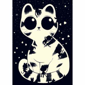 פאזל וויזי מאיר בחושך 50 חלקים-חתול מתוק DJECO